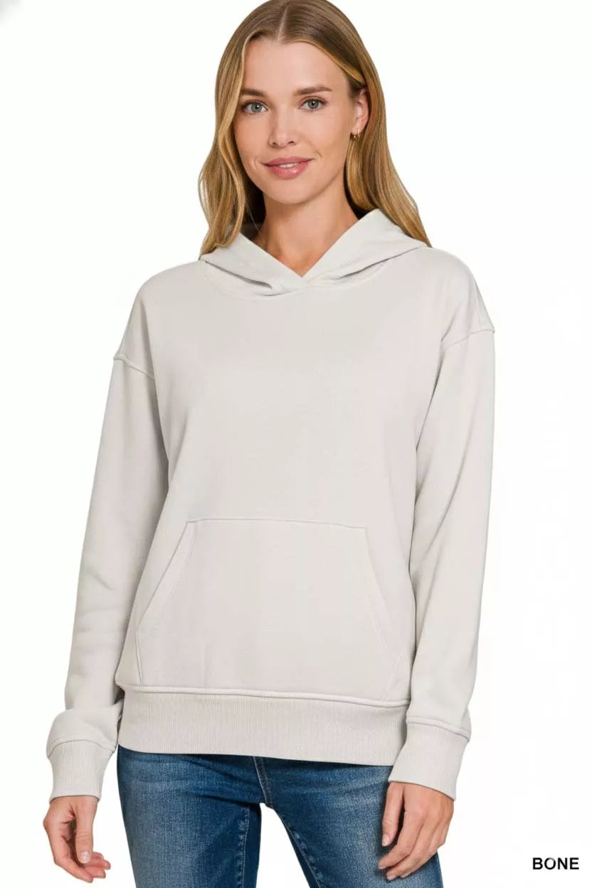 Fleece Kangaroo Pocket Hoodie