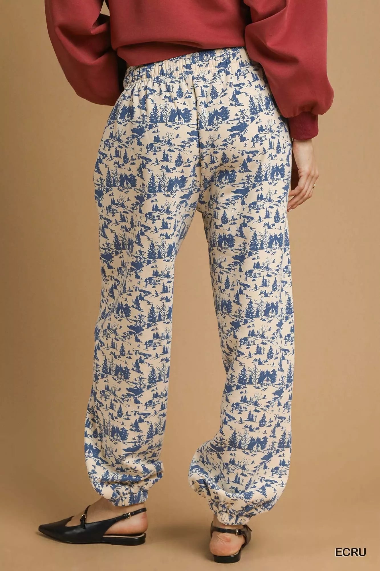Scenic Print Casual Sweatpants