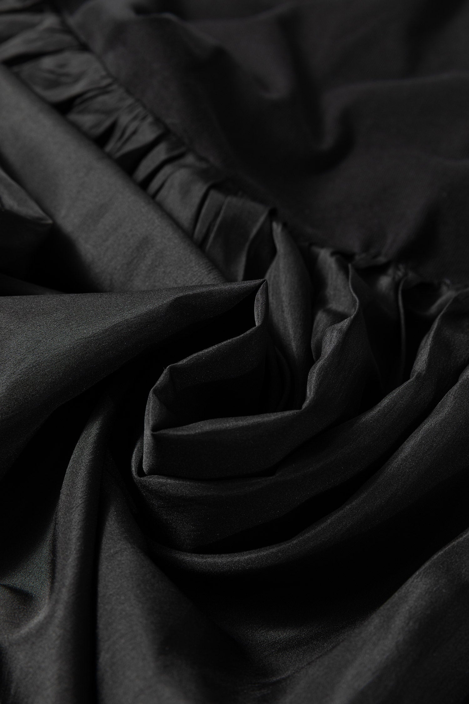 Black Short Sleeve Knit Top Patchwork Pleated Long Dress