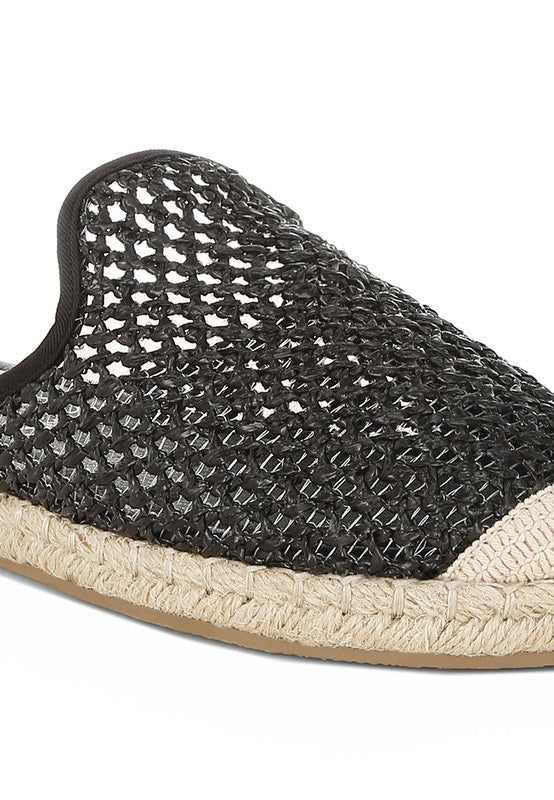 Nongai Raffia Espadrilles Mules