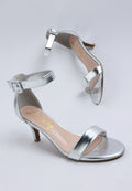 Yuti Glossy Kitten Heel Sandals