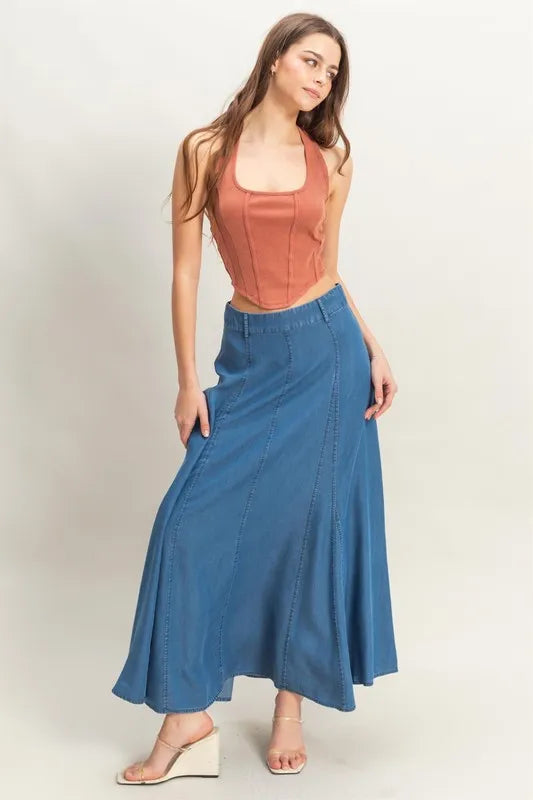 Mineral Wash Halter Neck Everyday Top