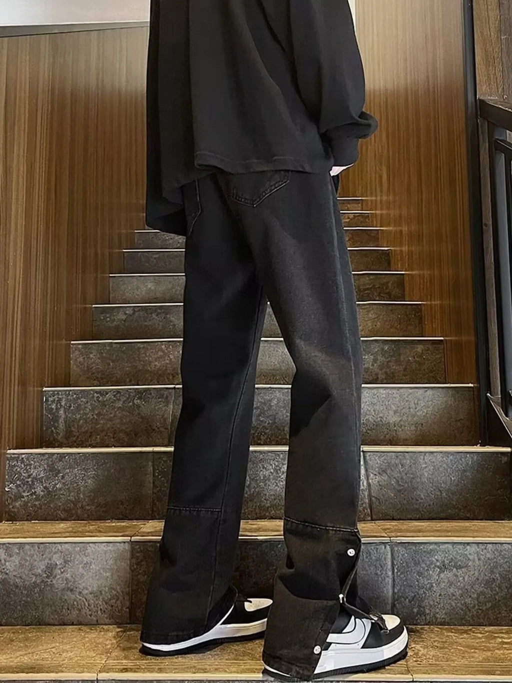 Men's Full Size Wide-Leg Casual Jeans Plus Size
