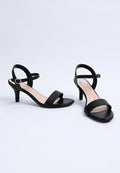 Tomari Pin Buckle Kitten Heel Sandals