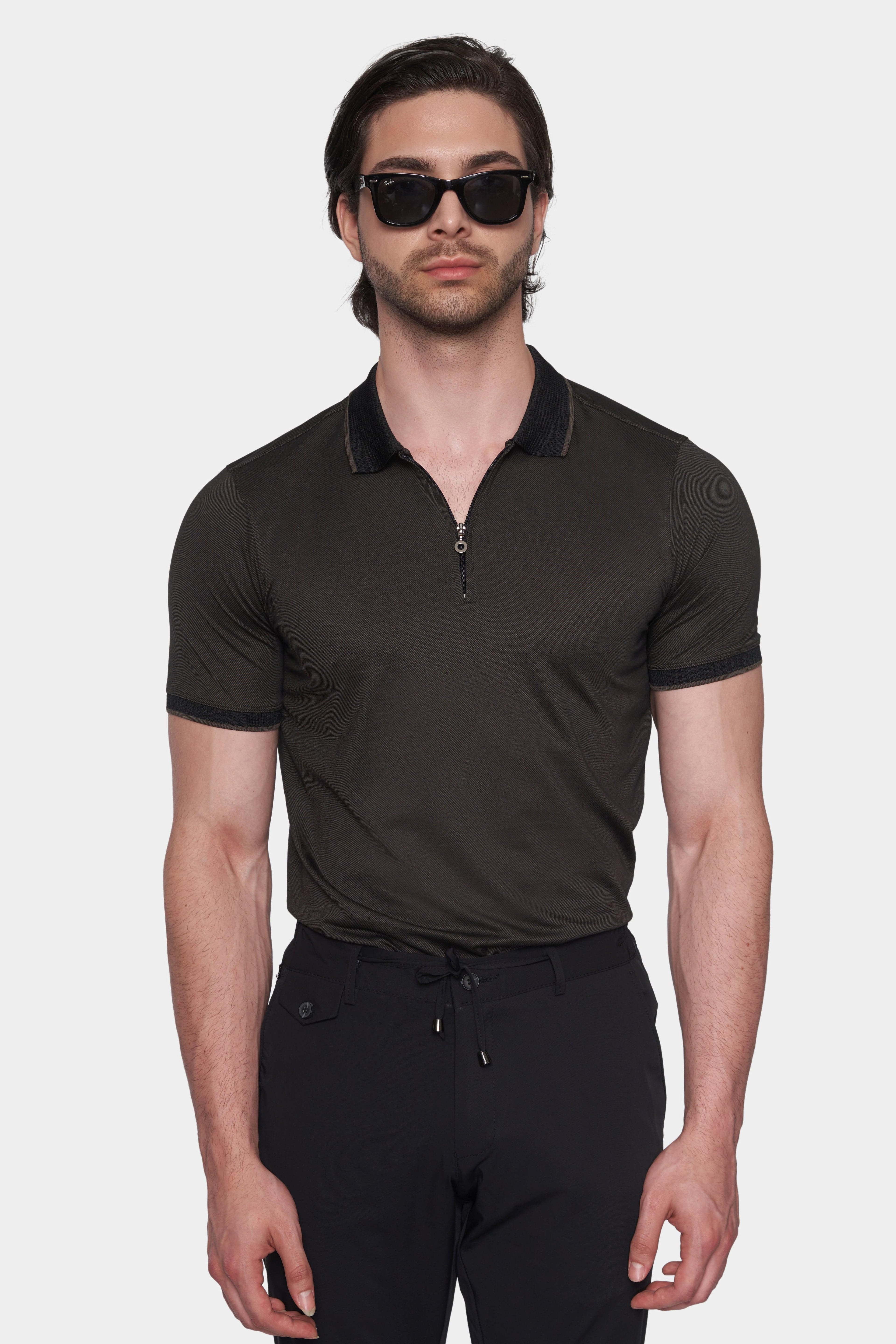 The Mercerized Cotton Polo (Charcoal)