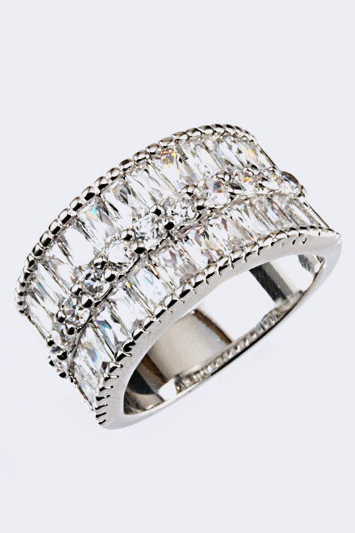 Cubic Zirconia Ring Stylish Elegant Fashion Jewelry Accessory