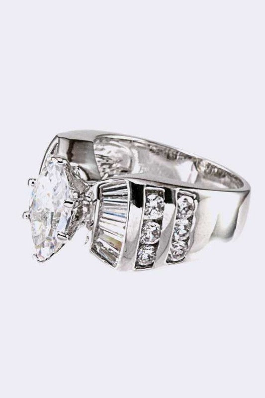 Cubic Zirconia Statement Ring – Stylish Fashion Jewelry Accessory