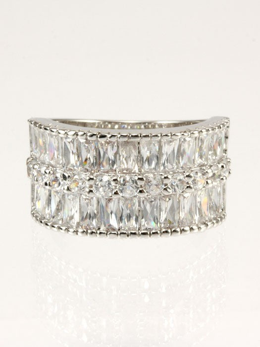 Cubic Zirconia Ring Stylish Elegant Fashion Jewelry Accessory