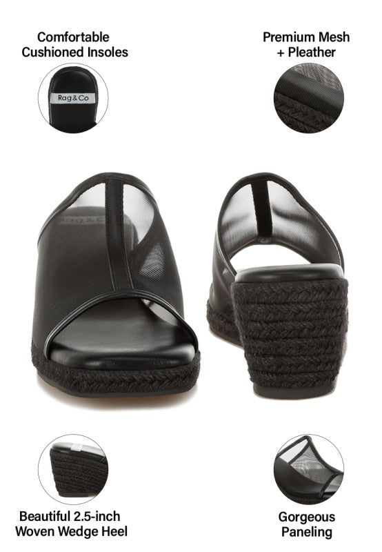 Seraphine Breathable Mesh Slip-On Wedges