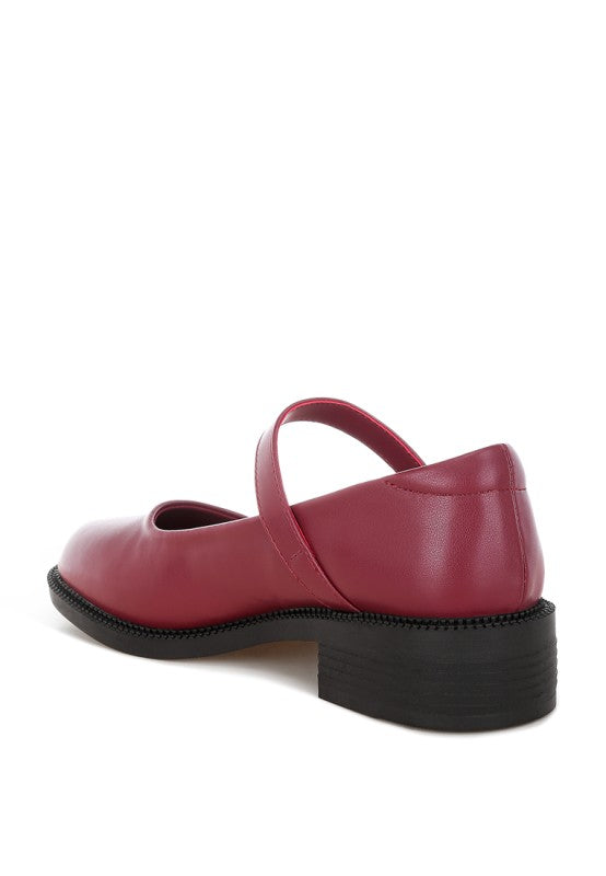 Ejeta  Faux Leather Mary Jane Shoes