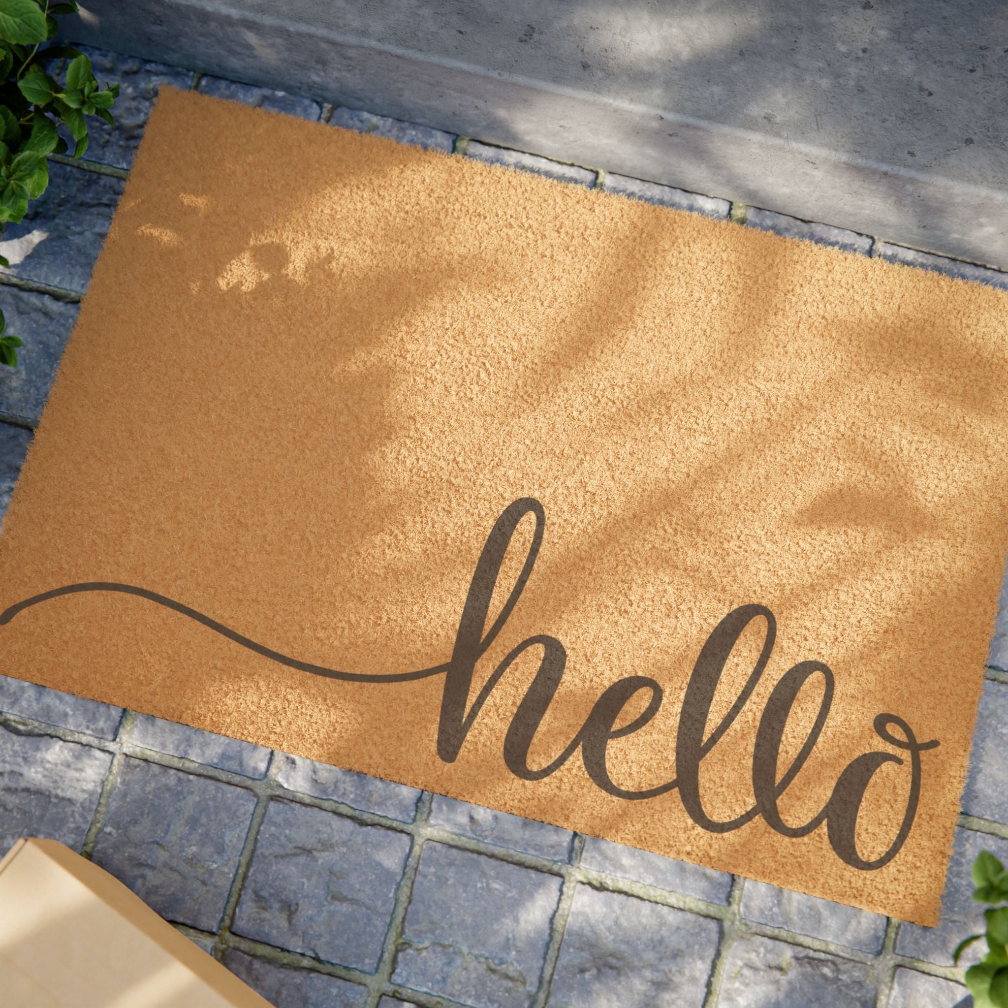 Hello Doormat - Classic Welcome Mat for Front Door