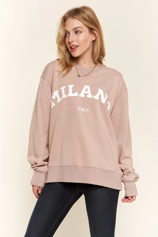 Washed Milano Pullover Sweatshirt