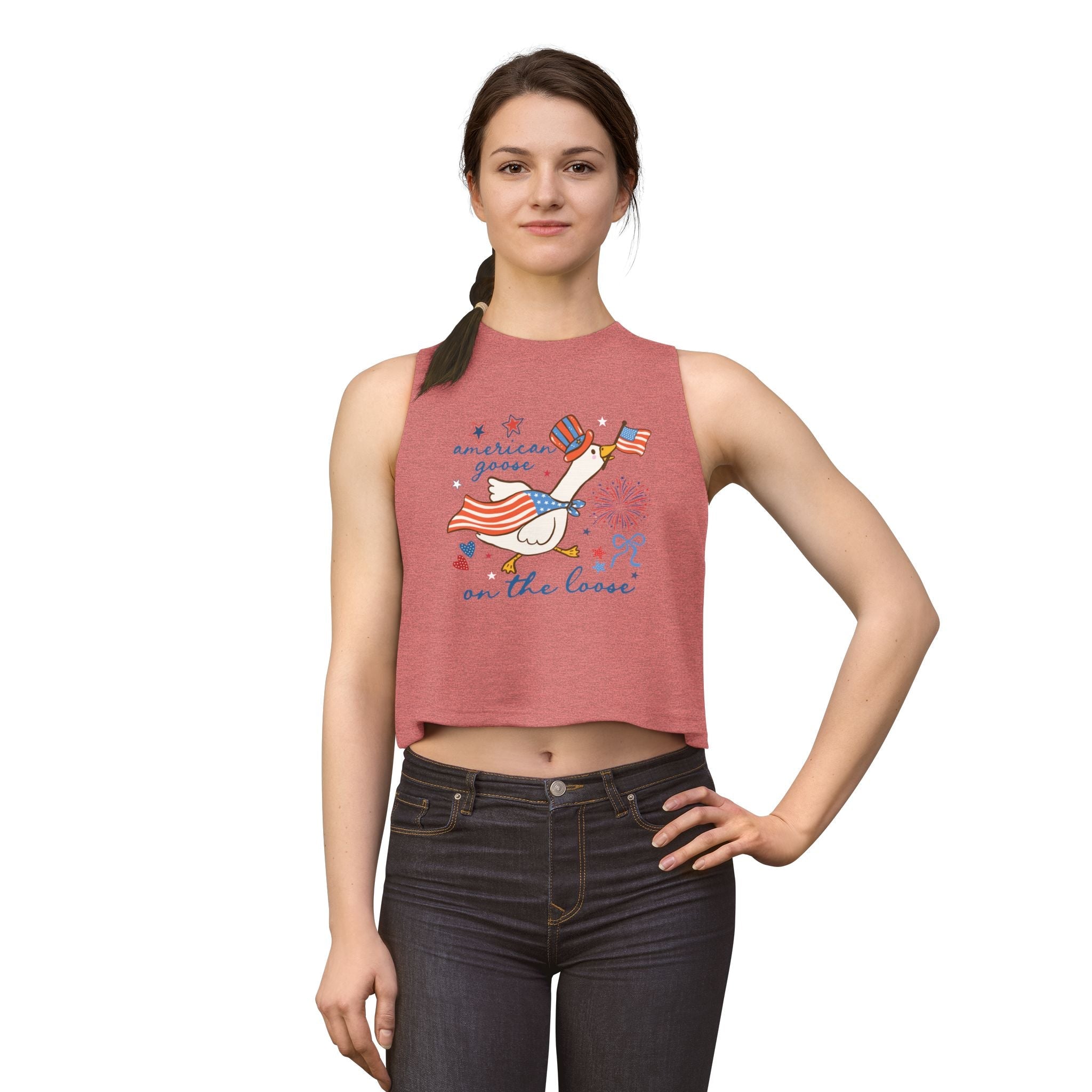 American Goose Crop Top | Patriotic Graphic Crop Tee S–2XL | 250th Anniversary