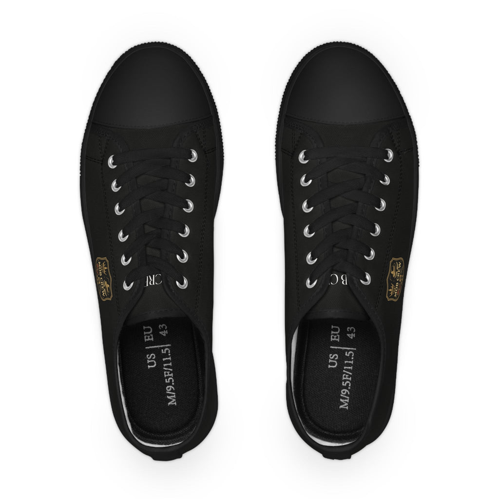 Mob Crew Classic Black Low Top Sneakers Men’s Casual Canvas Shoes