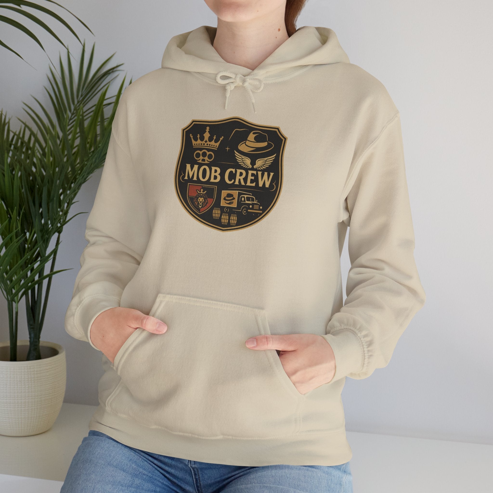 Mob Crew Hoodie – Vintage Pullover for Family Comfort