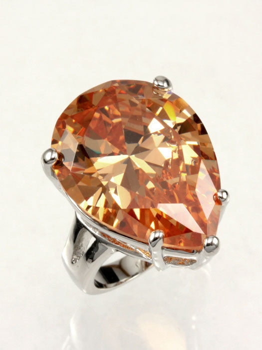 Oversize Statement Ring with Cubic Zirconia – Trendy Fashion Jewelry