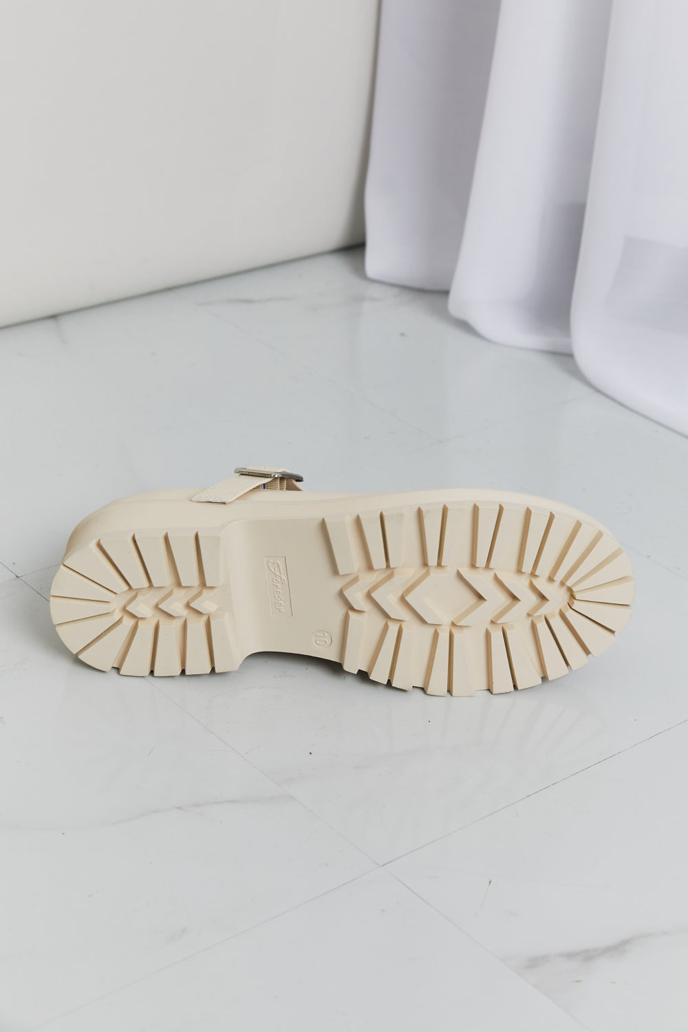 Faux Leather Platform Mary Janes