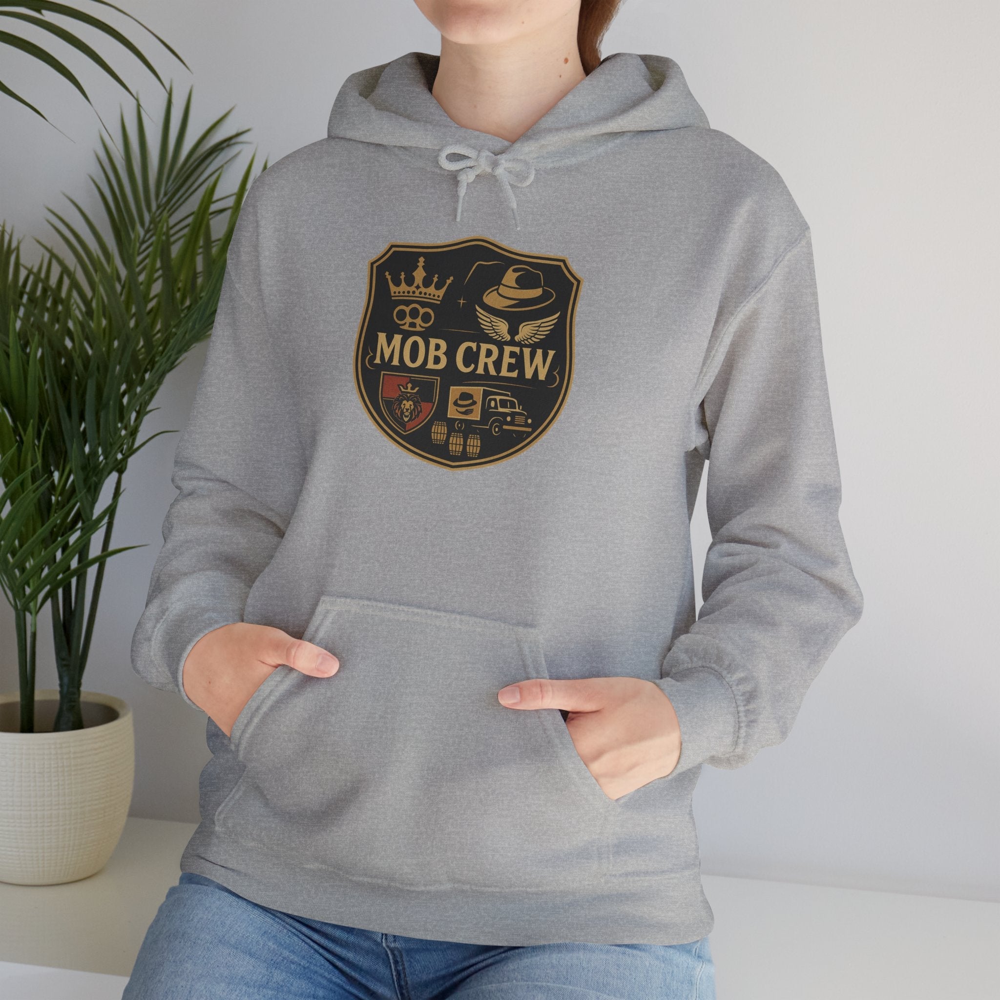 Mob Crew Hoodie – Vintage Pullover for Family Comfort