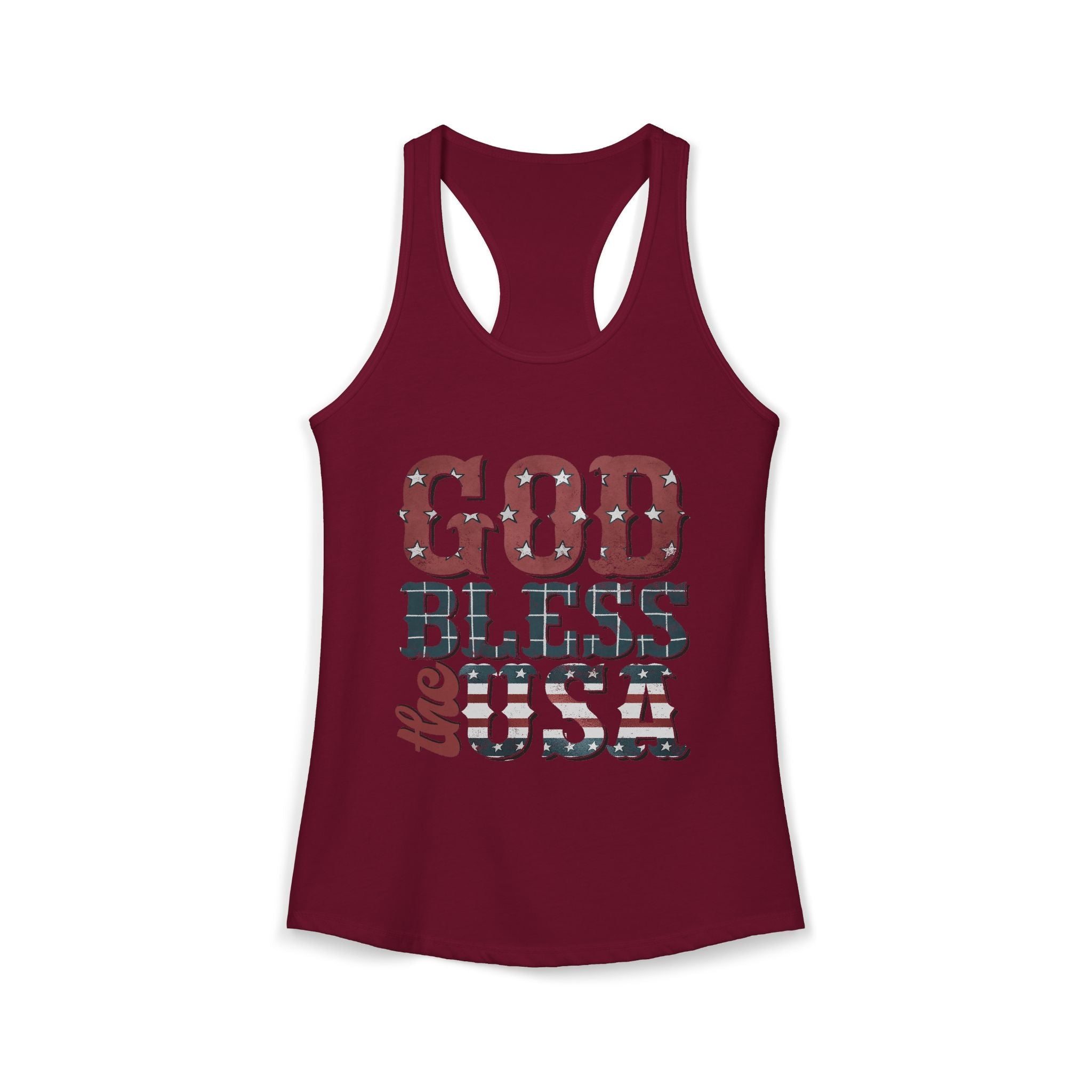 God Bless the USA Racerback Tank Top