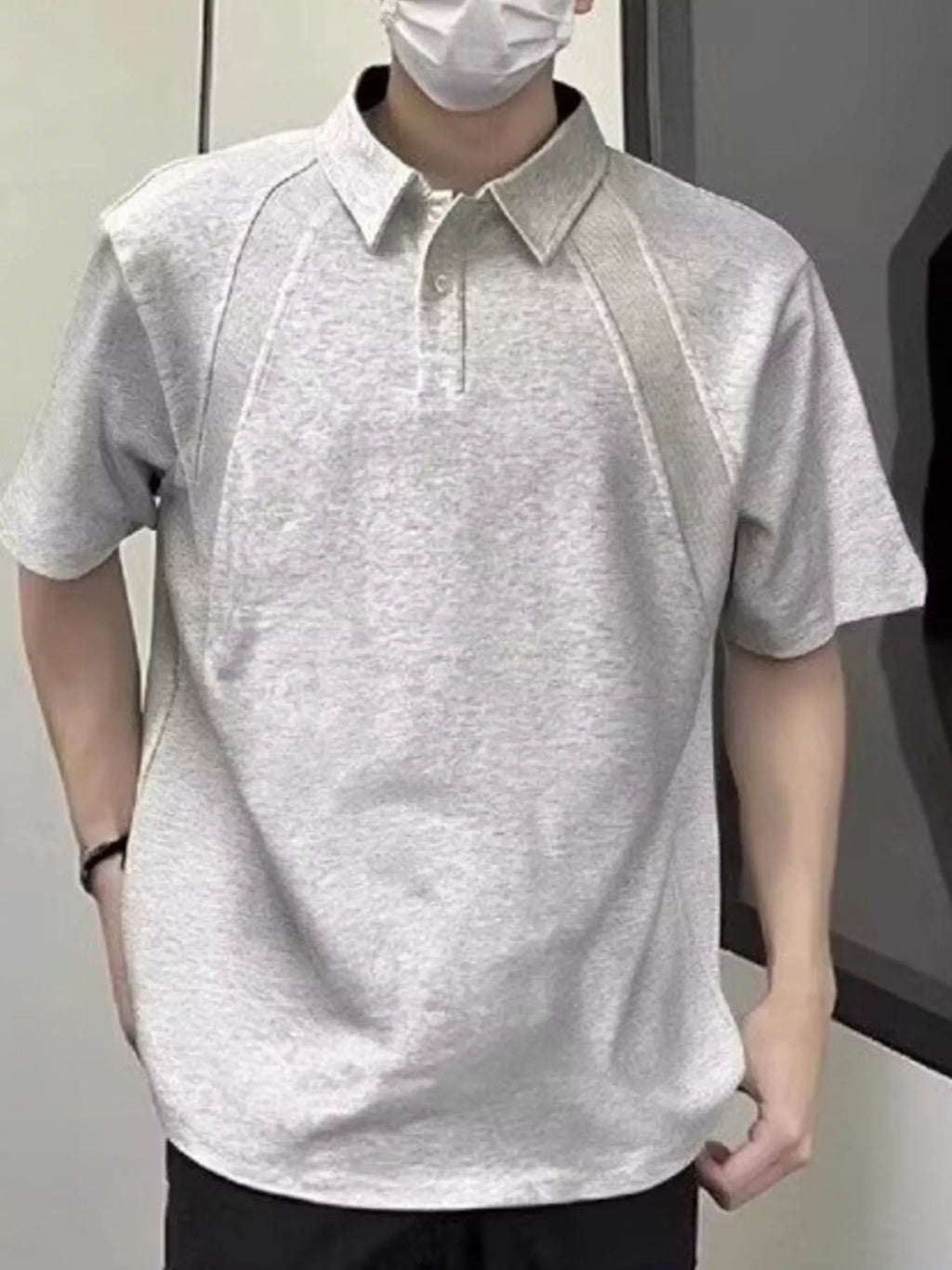 Men's Plus Size Button Detail Short Sleeve Polo