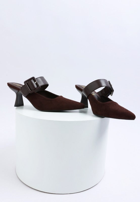 Onagra Microfiber Pointy Slip-On Mules