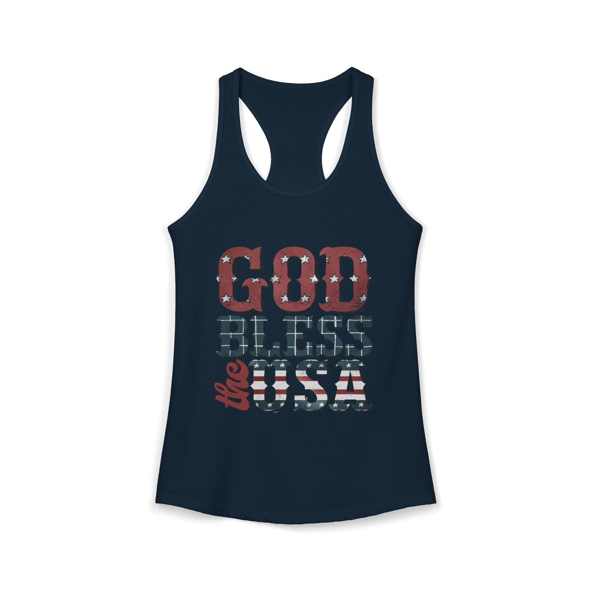 God Bless the USA Racerback Tank Top