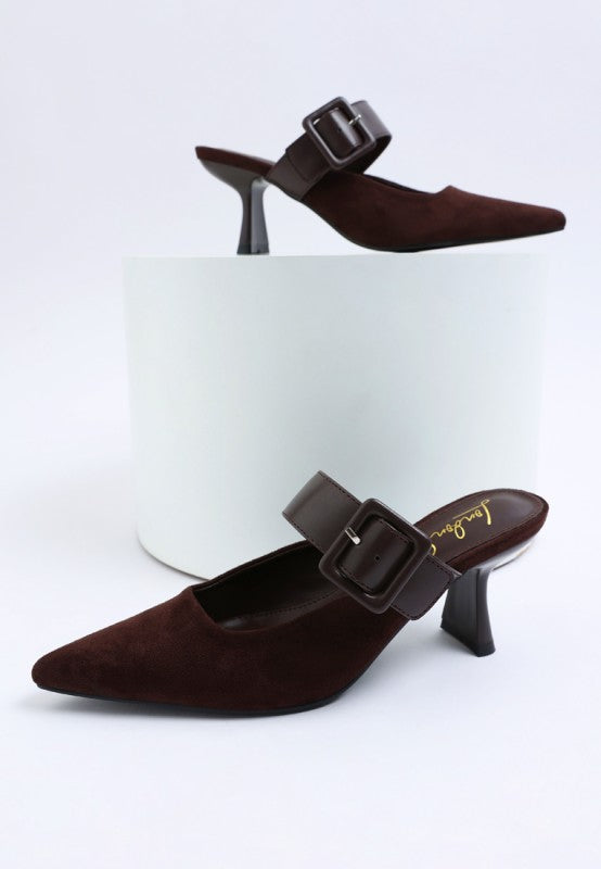 Onagra Microfiber Pointy Slip-On Mules