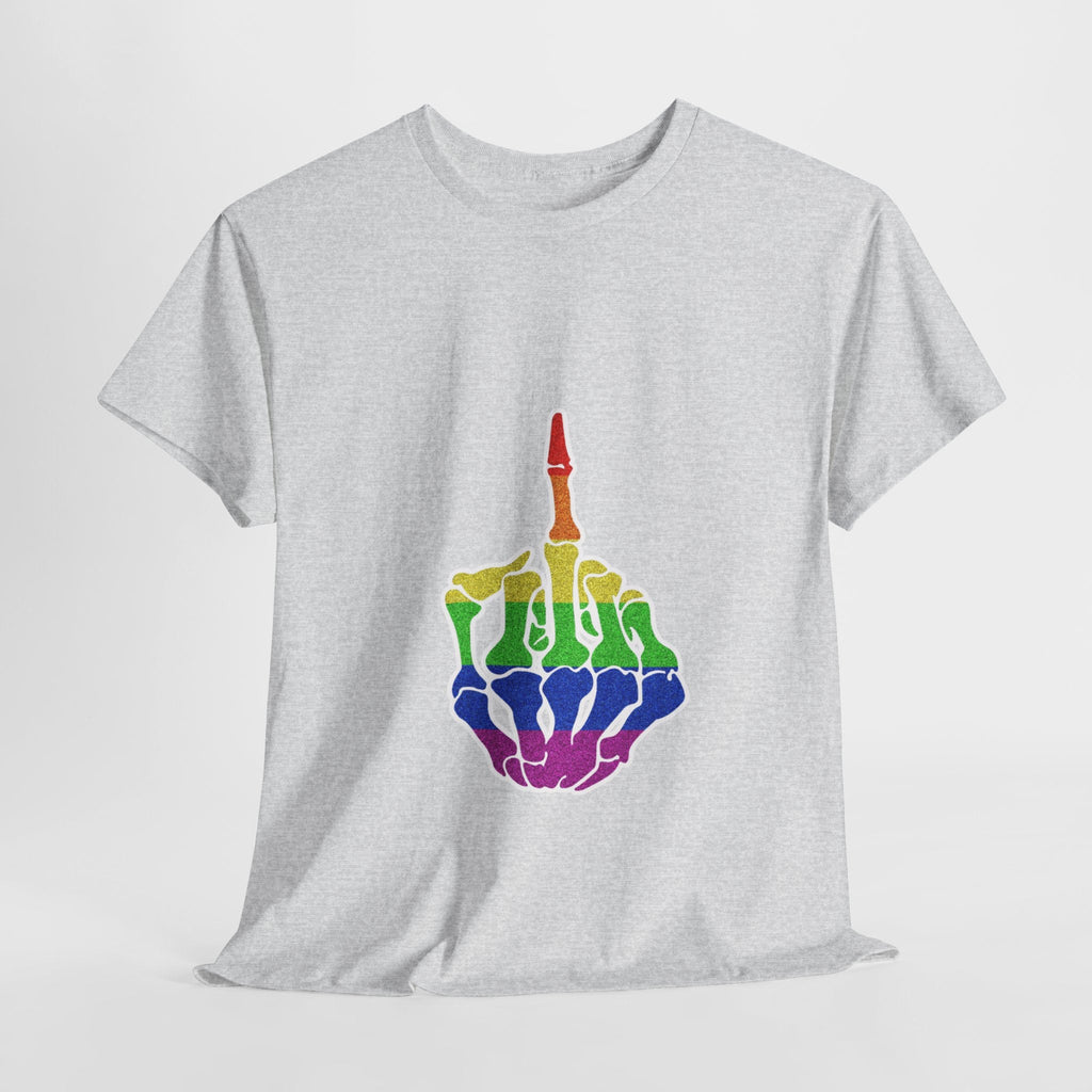 Rainbow Rebellion Skeleton Hand Unisex Cotton Top