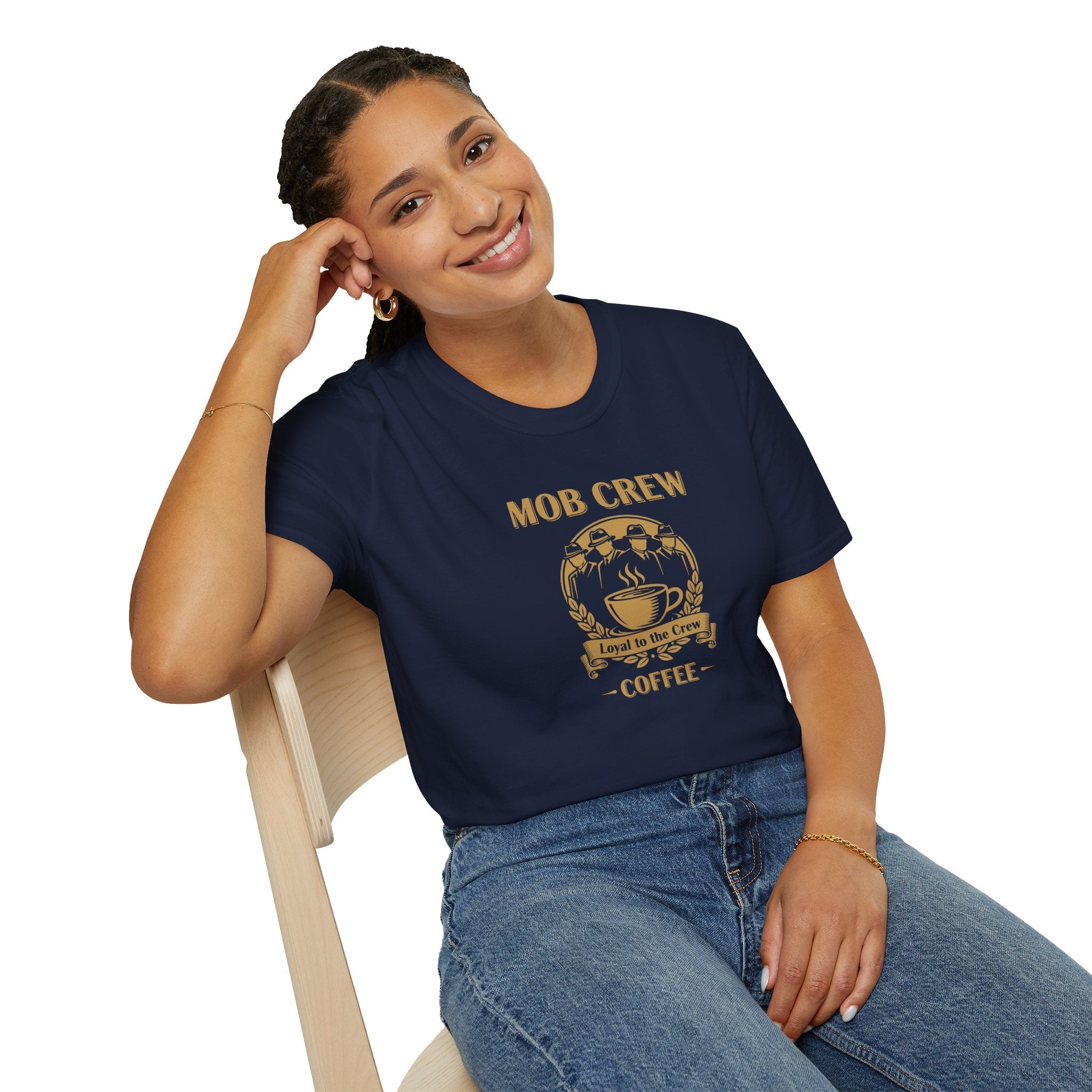 Mob Crew Loyal to The Crew T-Shirt - Vintage Coffee Lover Tee for Coffee Enthusiasts
