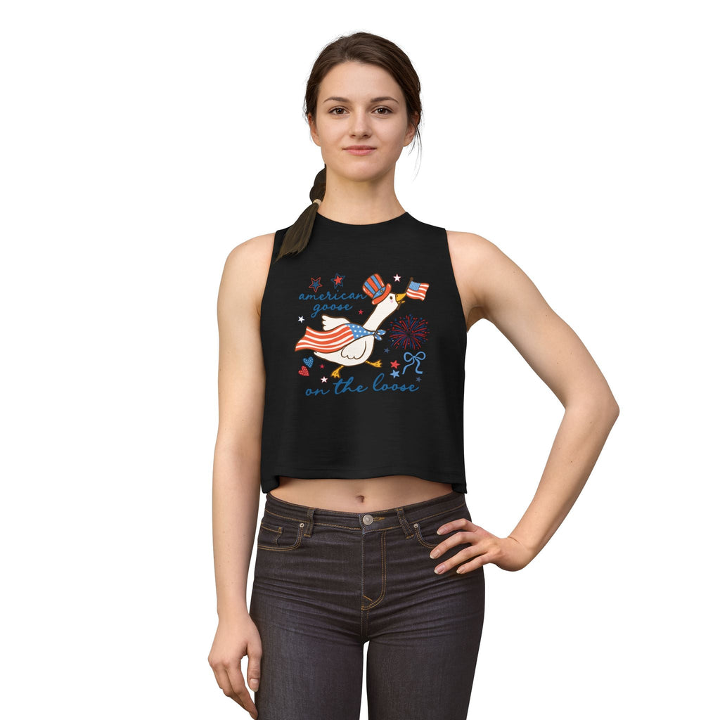 American Goose Crop Top | Patriotic Graphic Crop Tee S–2XL | 250th Anniversary