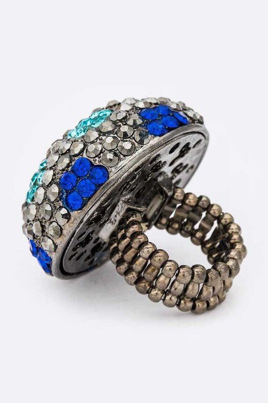 Stretch Crystal Ring Stylish Iconic Fashion Jewelry Accessory
