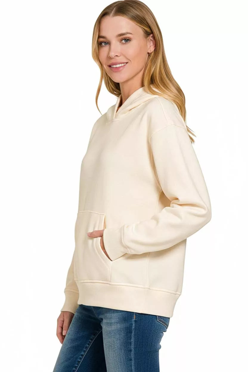 Fleece Kangaroo Pocket Hoodie
