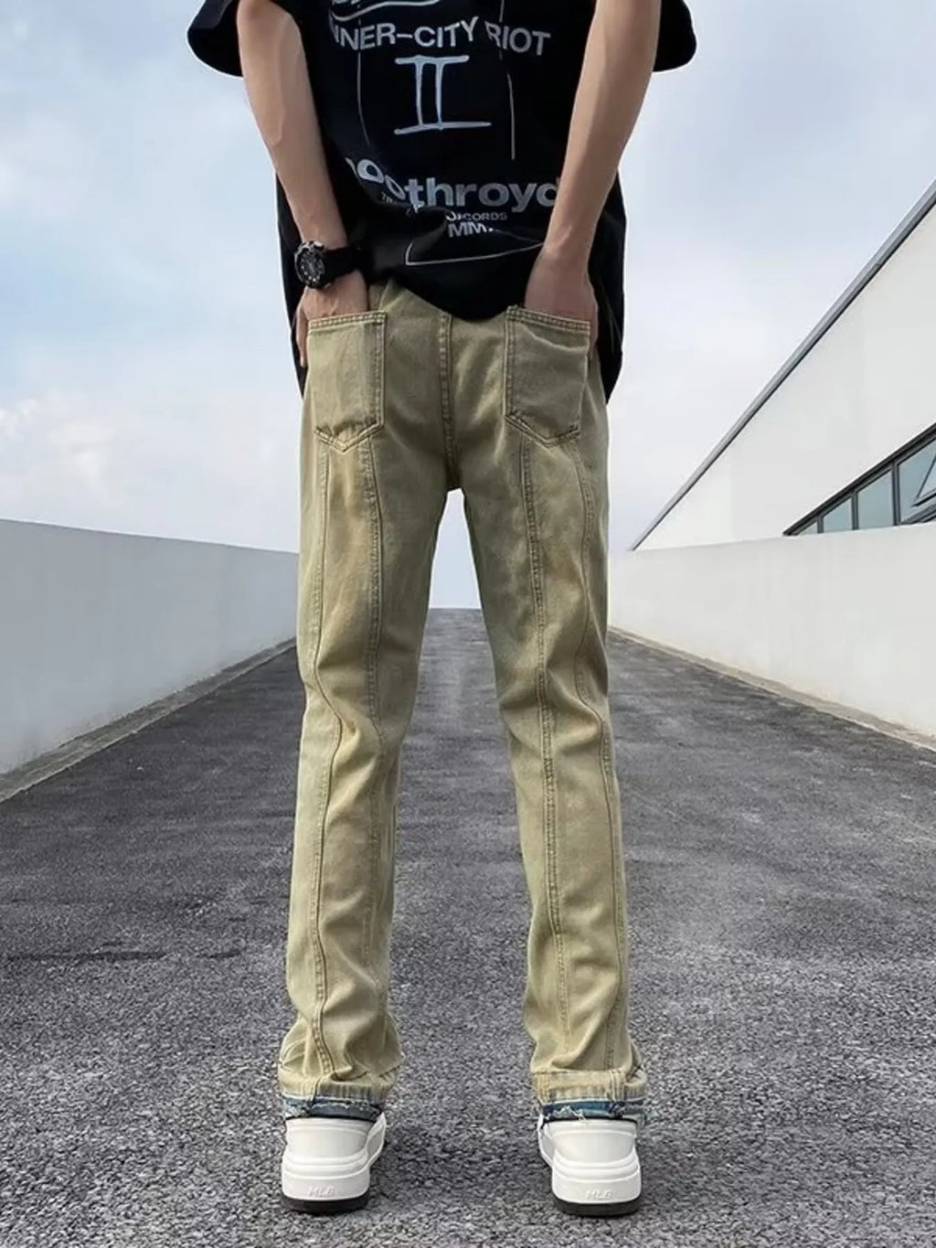 Men's Full Size Straight Leg Jeans Plus Size