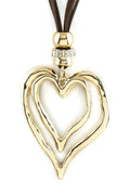 Layered Heart Hoop Necklace Set Stylish Pendant Jewelry