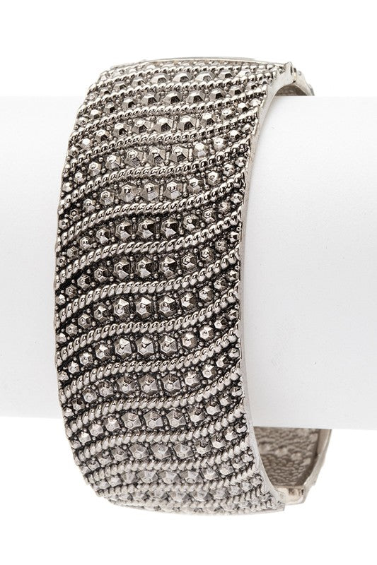 Bangle Watch with Crystal Accent Stylish Fashion Jewelry Accessory