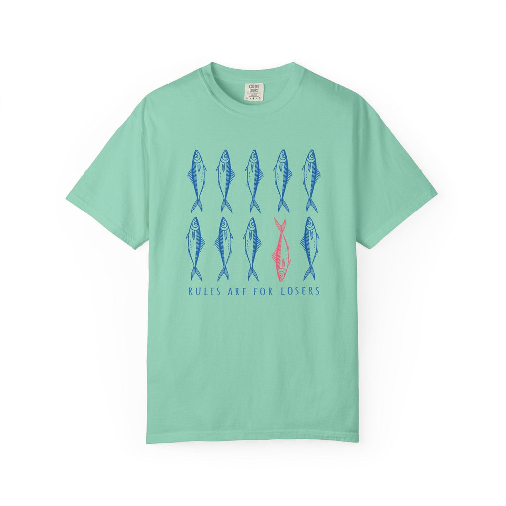 Rules Are For Losers Fish Graphic Tee - Vintage Coastal Unisex T-Shirt