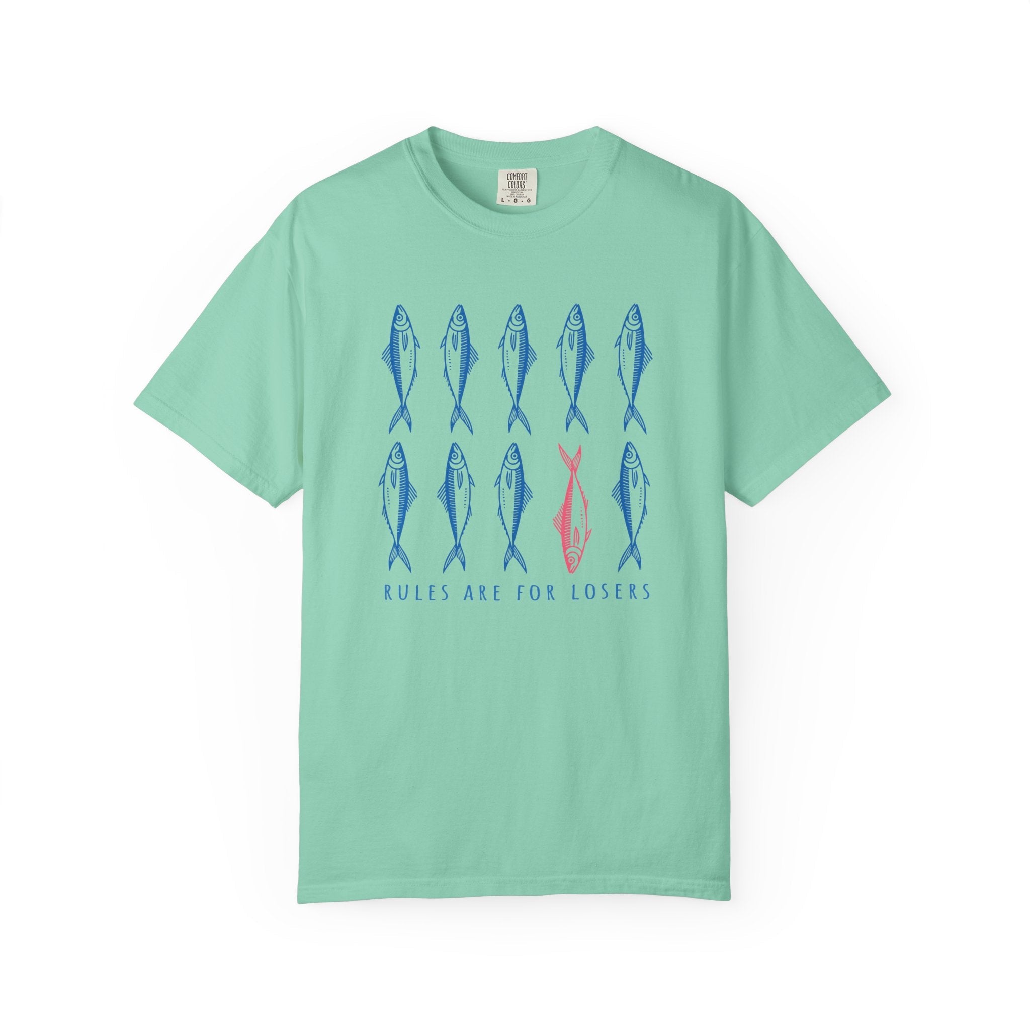 Rules Are For Losers Fish Graphic Tee - Vintage Coastal Unisex T-Shirt