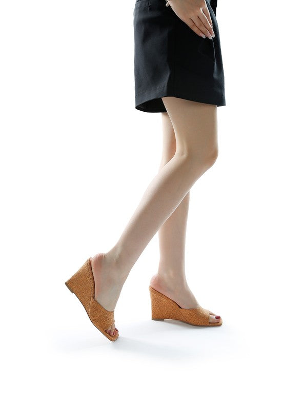 Shiloy Cork Wedge Sandals