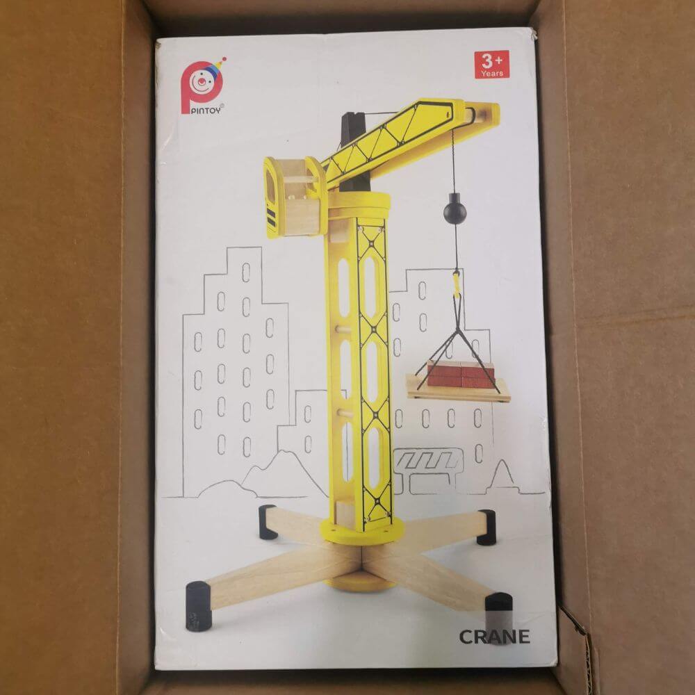 PinToy Wooden Crane (Open Box)
