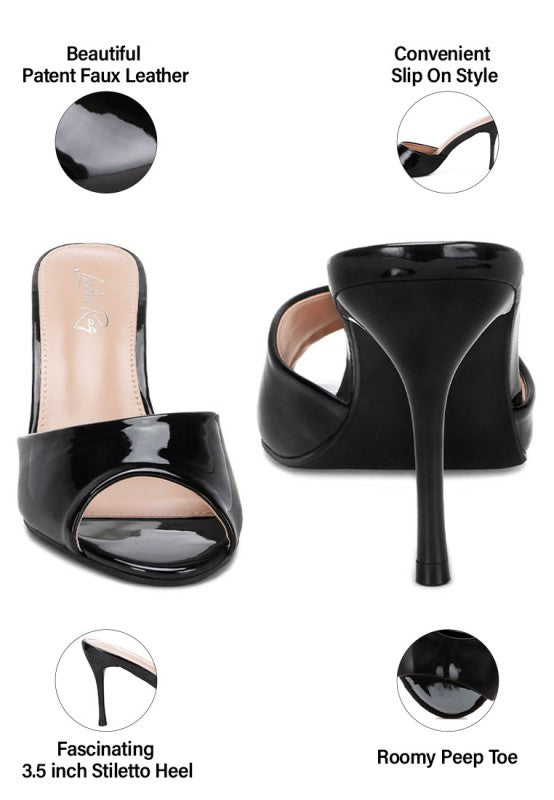 Lilith Peep Toe Stiletto Heel Sandals