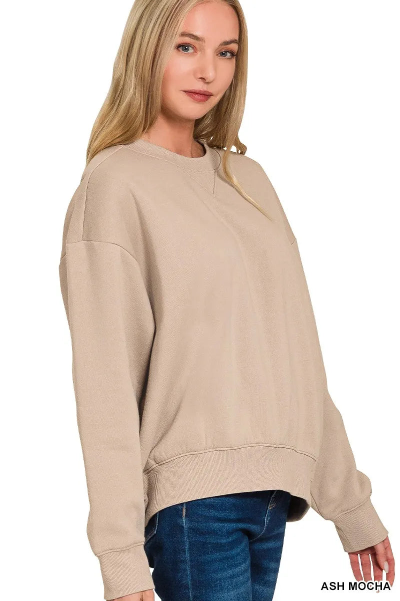 Fleece Long Sleeve Sweatshirts & Shorts Set