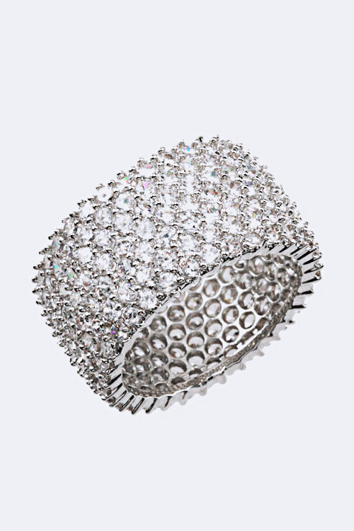 Statement CZ All Around Ring Stylish Fashion Jewelry