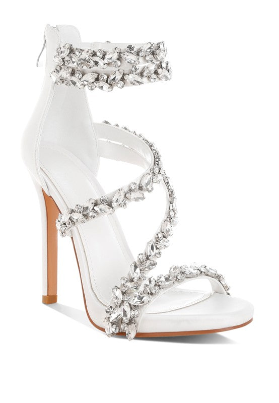 Korna Diamante Embellished Stiletto Heel Sandals