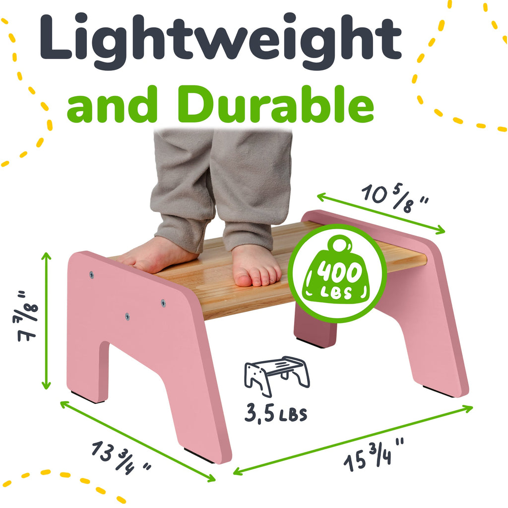 1-Step Wooden Stool for Kids