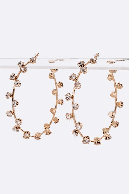 70MM Rhinestone Iconic Hoop Earrings