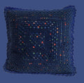 Crocheted front pillow cover: Size: 18"x18"