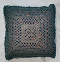 Crocheted front pillow cover: Size: 18"x18"