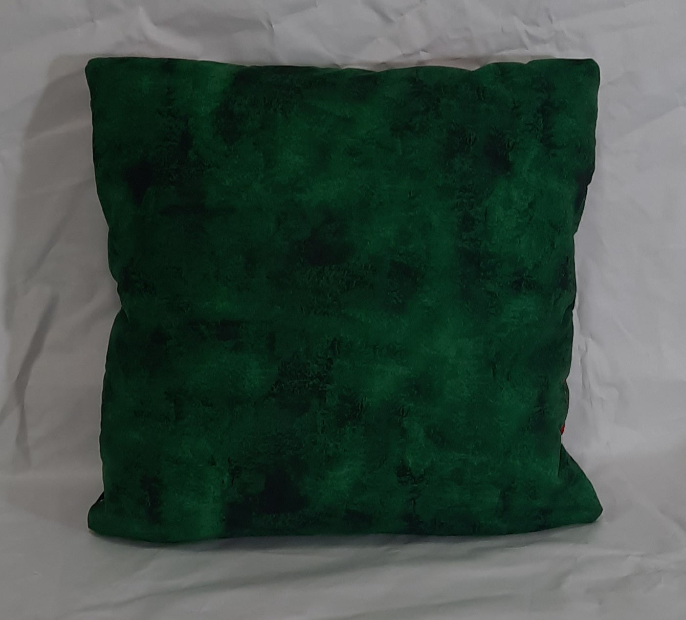 15"x15" Candy Cane with green and red striped pillow cover