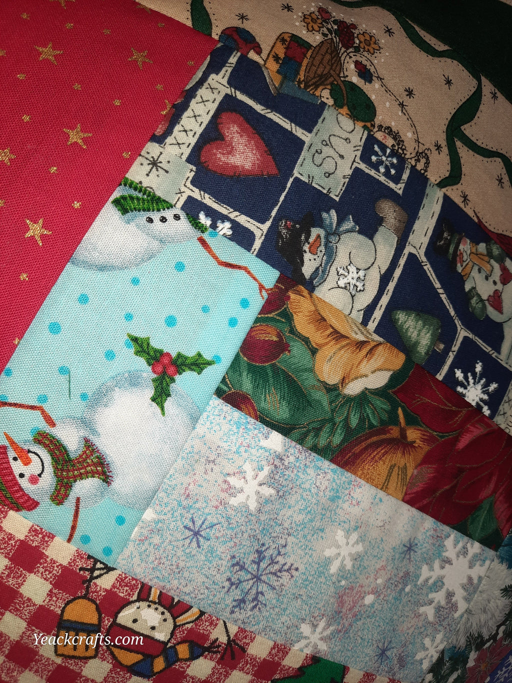 15"x15" Quilted Christmas Pillow Cover