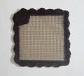 Jar Gripper with Magnet: Beige/dark brown ruffle trim